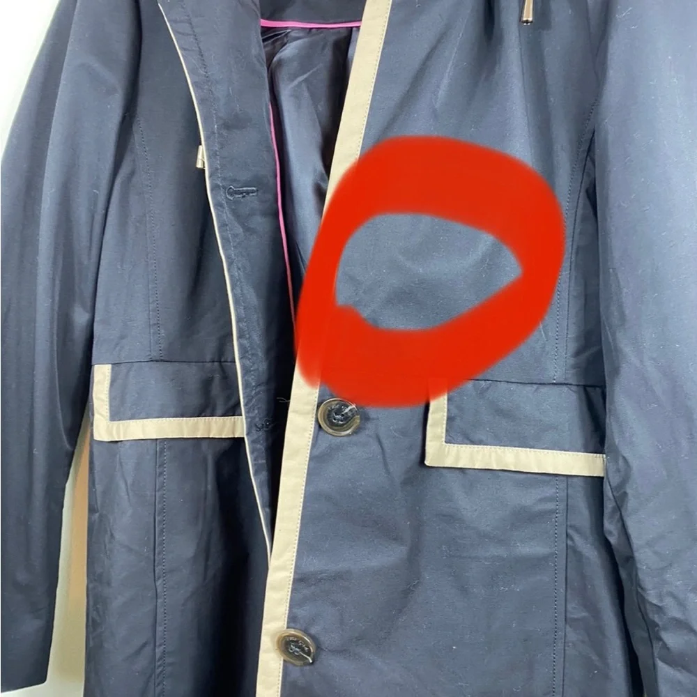Kate‎ Spade Women'’s  Single Breasted Hooded Cotton Trench Coat